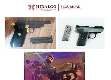 Aseguran armas de fuego y detiene a cuatro personas en operativos de seguridad en Hidalgo