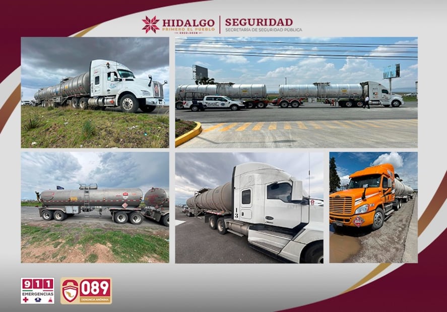 Decomisa SSPH más de 380 mil litros de combustible ilegal en una semana | Fotos: SSPH