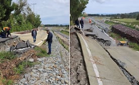 Cierran temporalmente la carretera Real del Monte-Huasca por desplazamiento de talud