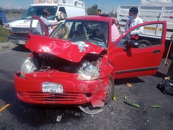 Choque deja dos heridos en la Pachuca-Ciudad Sahagún