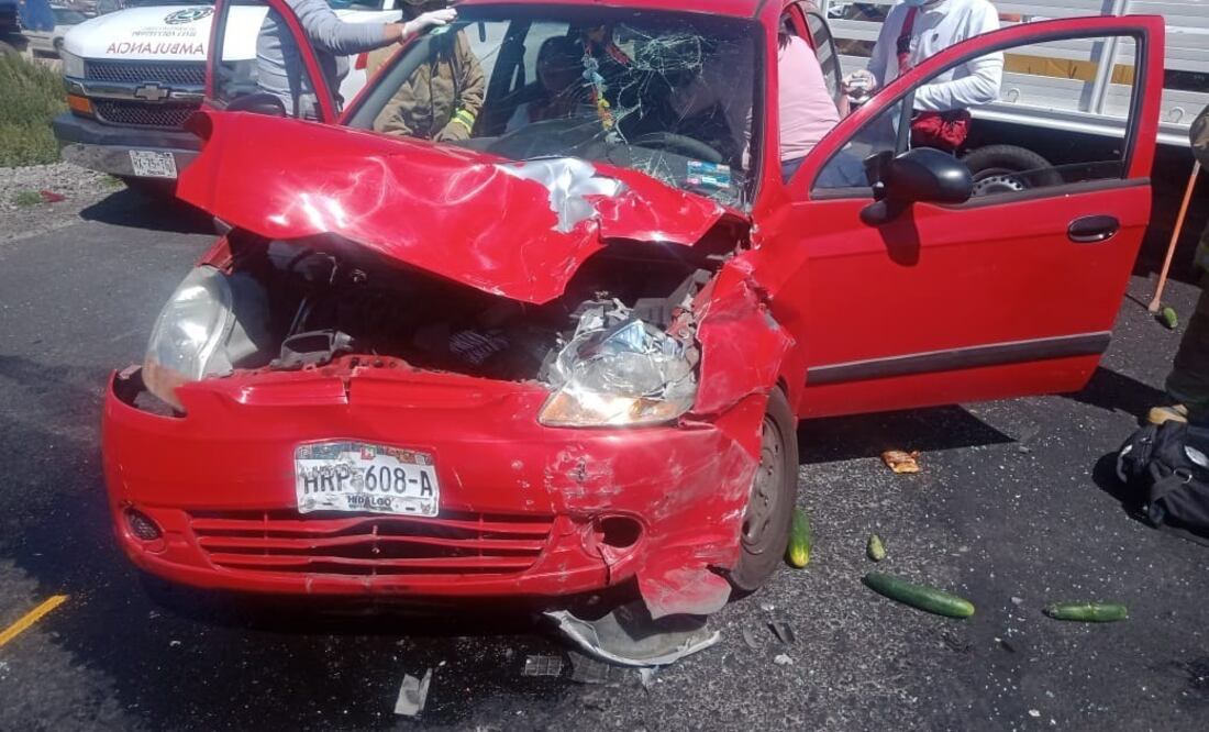 El accidente registrado sobre la Pachuca-Cd.Sahagún