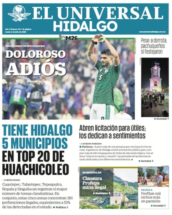 Portada EL Universal Hidalgo 6/7/26