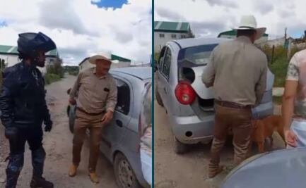 Captan a conductor arrastrando a perrita amarrada a su vehículo en Téllez