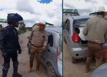 Captan a conductor arrastrando a perrita amarrada a su vehículo en Téllez