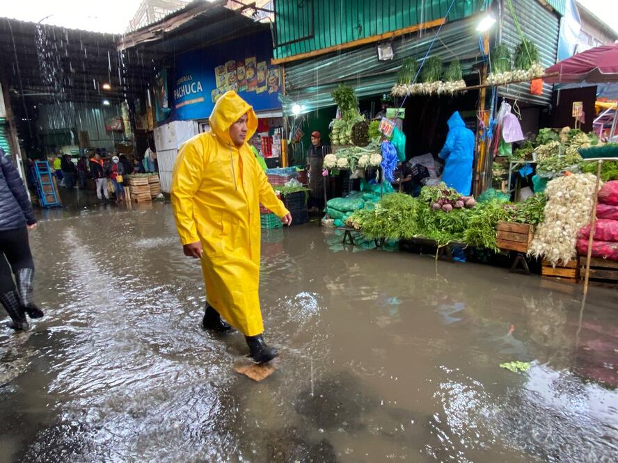 La central de abastos fue afectada por las lluvias I Foto: Luis Soriano