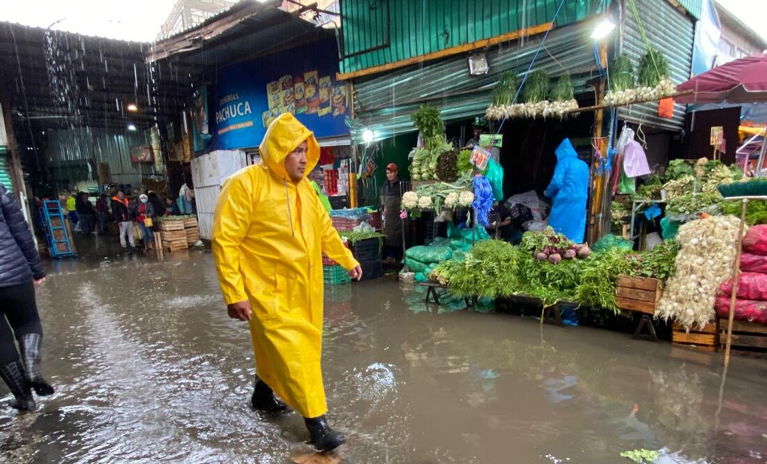 La central de abastos fue afectada por las lluvias I Foto: Luis Soriano