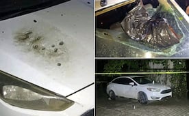 Balean automóvil y dejan paquete sospechoso en Huejutla