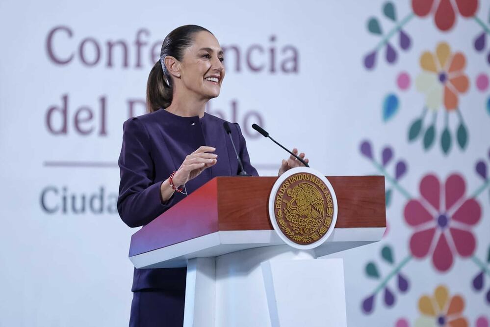 La presidenta Claudia Sheinbaum durante su conferencia matutina desde Palacio Nacional. Foto: Agencia EL UNIVERSAL/Fernanda Rojas /RDB.