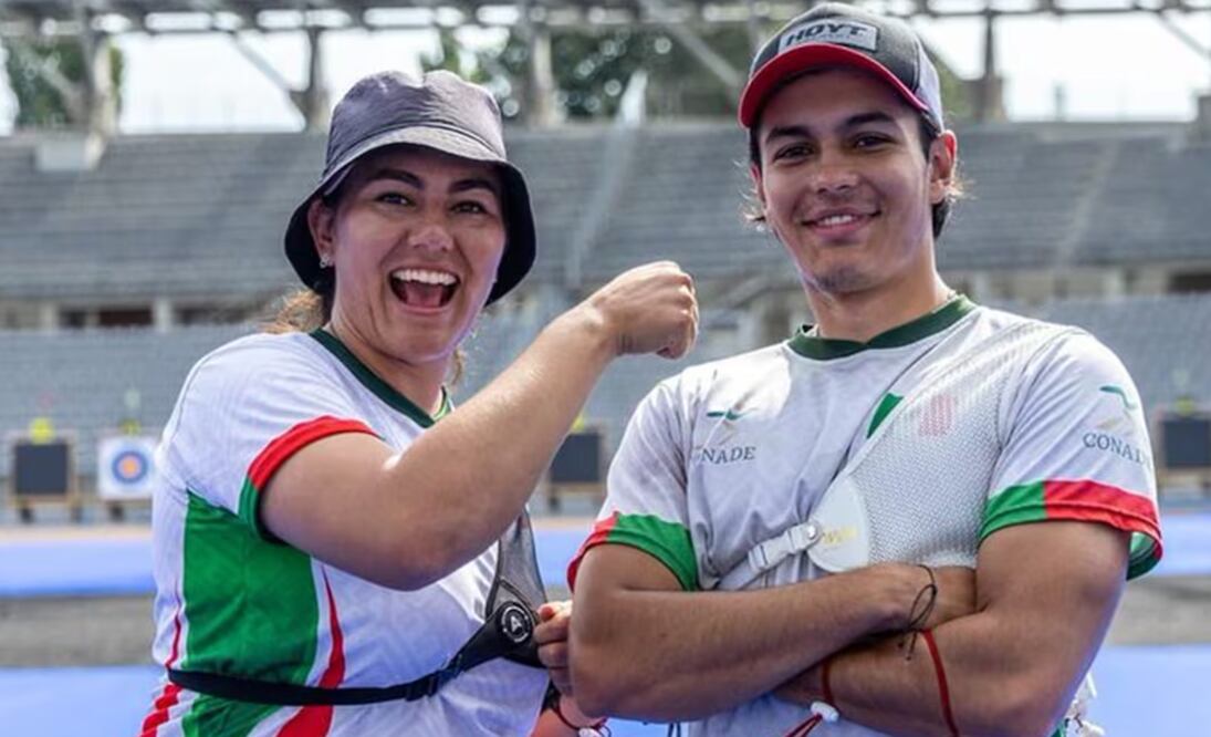 Alejandra Valencia y Matías Grande en la Copa del Mundo de Tiro con Arco - Foto: @conadeoficial en X