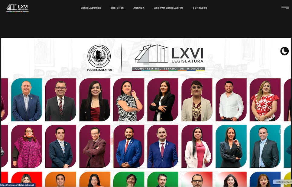 Nueva página web del Congreso de Hidalgo cuenta con cuatro capas de seguridad | Captura de panatalla