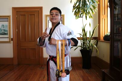 Aldo San Juan, joven taekwondoín de Pachuca, representará a México en la Gimnasiada Mundial 2025