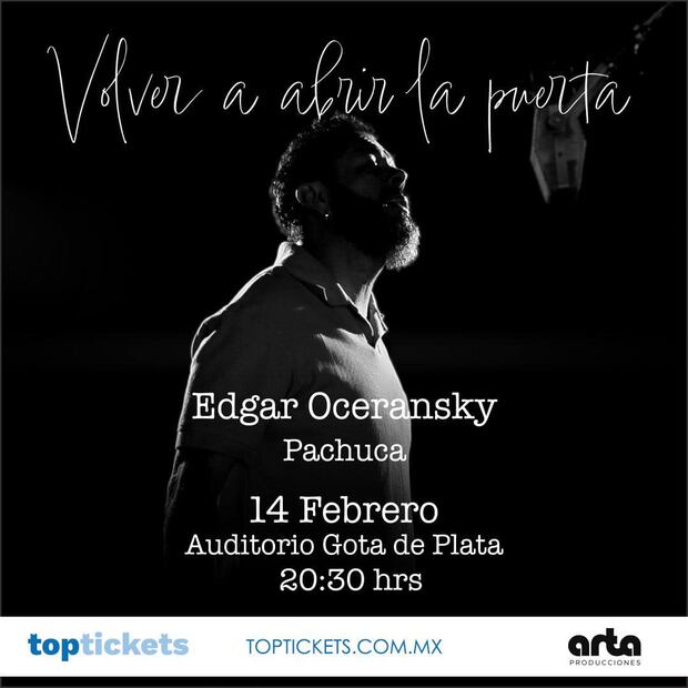 Edgar Oceransky se presentará en el Gota de Plata este 14 de febrero