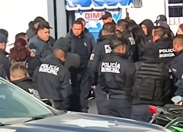 Policías de Tepeapulco se manifiestan por presuntas irregularidades en Seguridad Pública