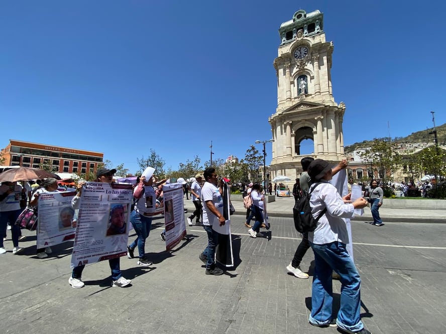 Día Internacional de Personas Víctimas de Desaparición Forzada, madres buscadoras marcharon por las calles de Pachuca I Foto: Luis Soriano