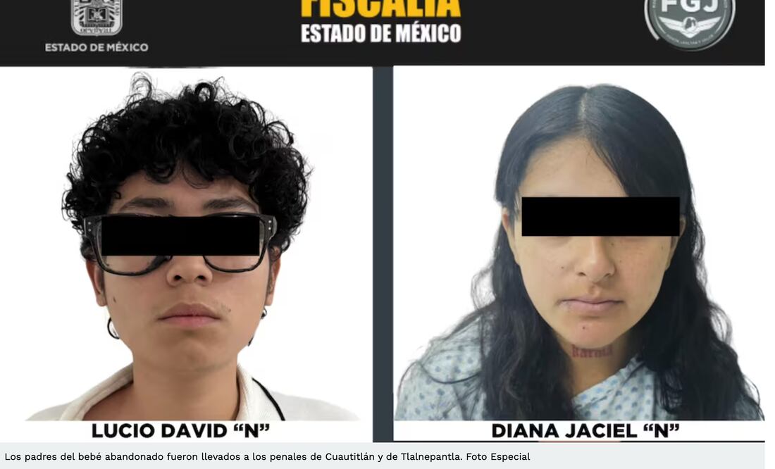 Los padres del bebé abandonado fueron llevados a los penales de Cuautitlán y de Tlalnepantla. Foto Especial