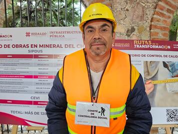 Supervisa Julio Menchaca remodelación de la plazoleta "Benito Juárez" en Mineral del Chico