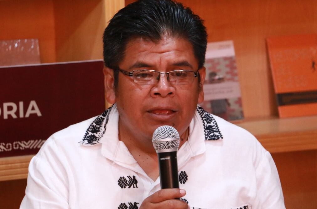 Hipólito Bartolo Marcos, consejero del Pueblo Otomí del estado de Hidalgo y originario de Ixmiquilpan, explicó que durante la sesión extraordinaria del Consejo Nacional de Pueblos Indígenas uno de los temas que se abordaron fue relacionado con la iniciativa de la reforma constitucional.  Foto: FB Consejo Estatal para la Cultura y las Artes de Hidalgo