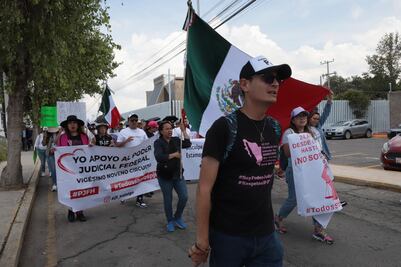 “Juez votado, político disfrazado”; marchan nuevamente trabajadores del PJF