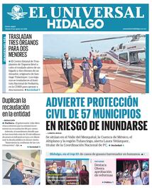Portada El Universal Hidalgo 21/8/26