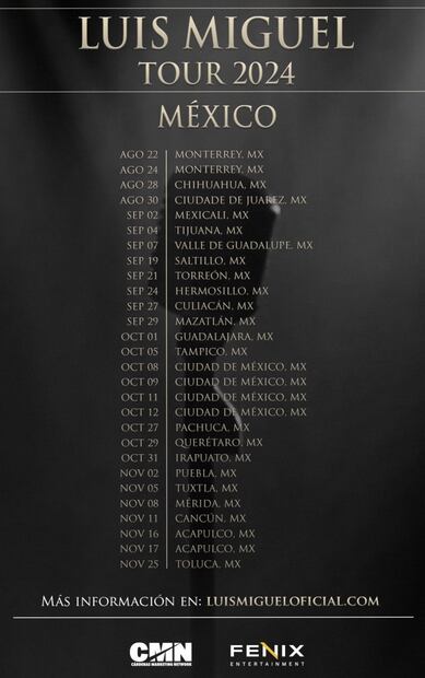 Fechas de conciertos