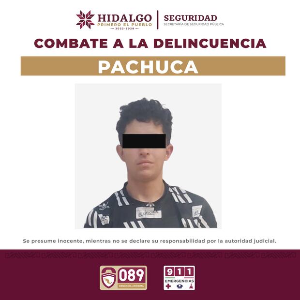Capturan a hombre en pleno robo de autopartes en Pachuca | Foto: SSPH
