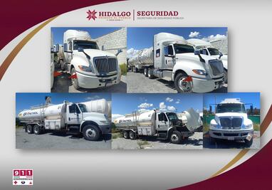 Aseguran tractocamiones y droga en operativo en Mineral de la Reforma 