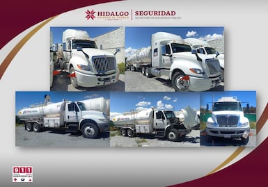 Aseguran tractocamiones y droga en operativo en Mineral de la Reforma