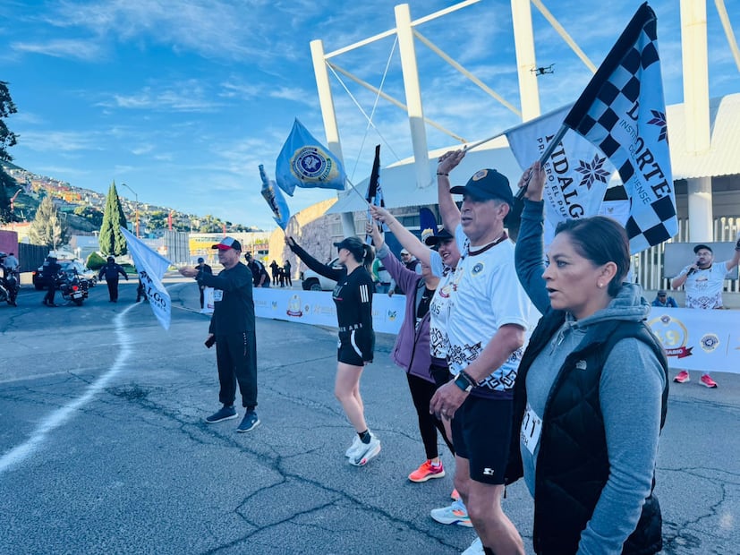 Celebran 6 años de la policía industrial bancaria con una carrera I Foto: Especial