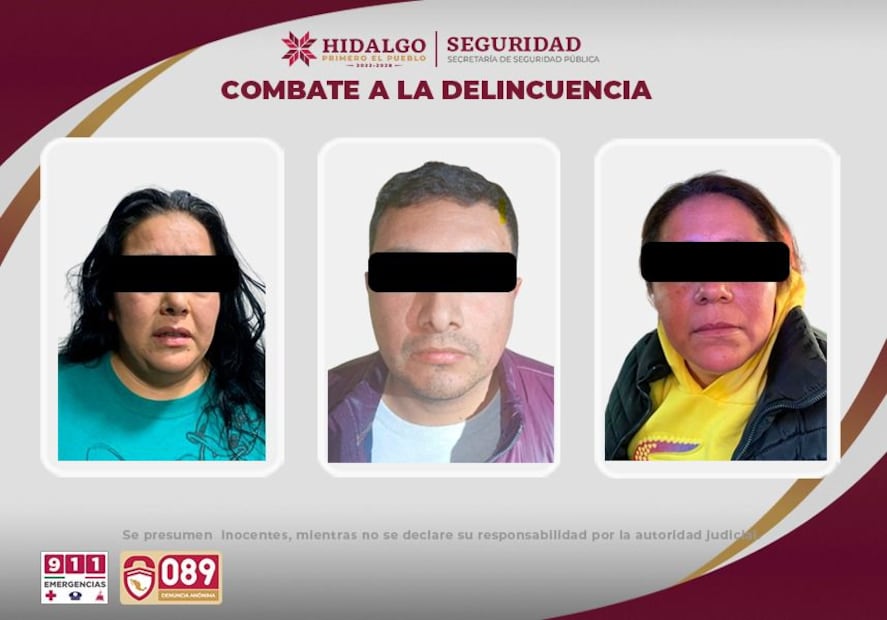 Desmantelan dos puntos de narcomenudeo en Apan; tres personas detenidas | Fotos: SSPH