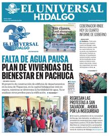 Portada El Universal Hidalgo 4/9/26