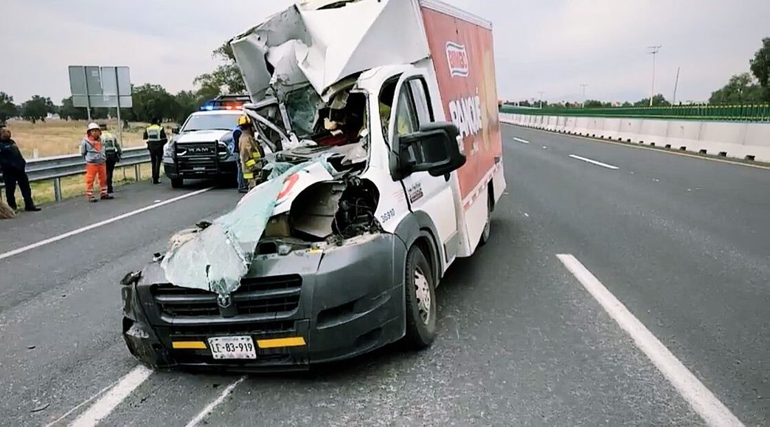 Transporte de peregrinos de Mineral del Monte sufre accidente en México–Pachuca | Foto: Especial
