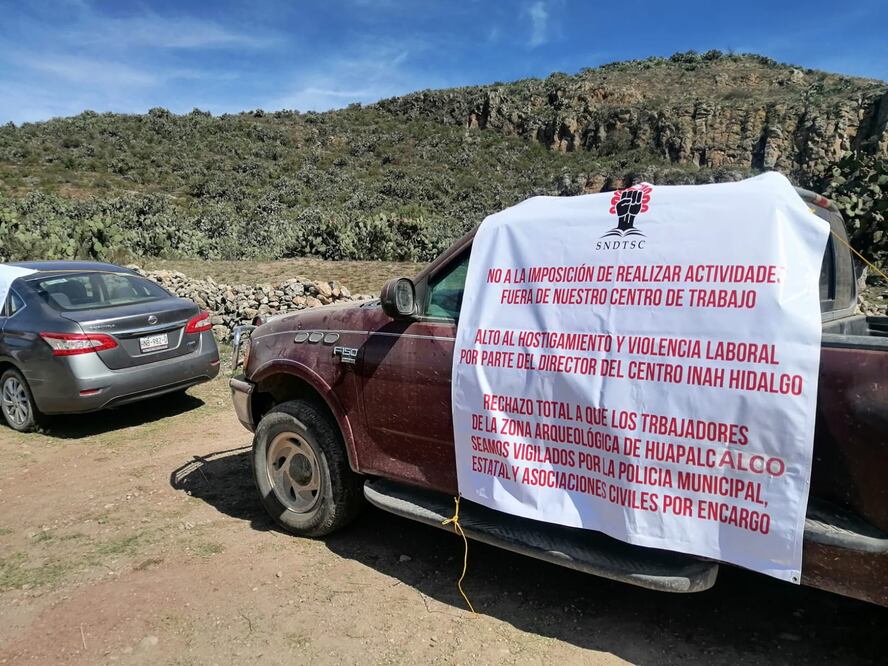 Trabajadores de Huapalcalco también manifiestan su inconformidad
Foto: Grisel Lira