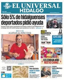 Portada El Universal Hidalgo 23/01/25