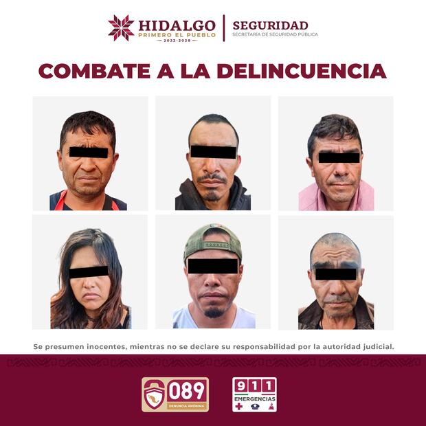 Detenciones y desmantelamiento de puntos de narcomenudeo en Zempoala y Santiago Tulantepec | Fotos: PGJEH