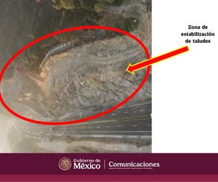 Siguen trabajos en carretera Real del Monte - entronque Huasca para prevenir derrumbes