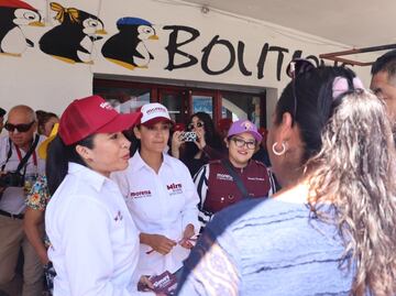 Simey Olvera y Mirna Rubio  realizan campaña en zona sur de Hidalgo