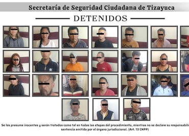 Al menos 24 personas quedan en prisión preventiva, tras detención en Tizayuca