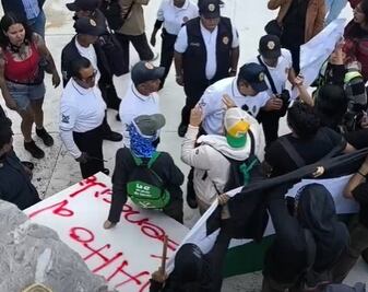 Cacerolazo por Palestina en Pachuca termina en confrontación con policía