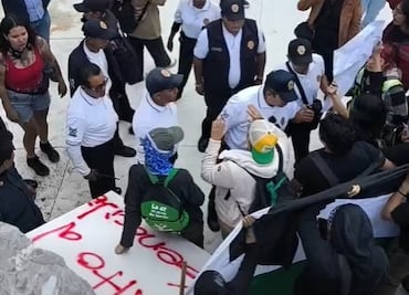 Cacerolazo por Palestina en Pachuca termina en confrontación con policía