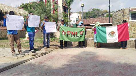 FNLS se manifiesta en Huejutla: Exigen libertad para presos políticos