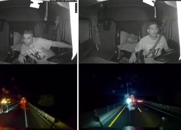 VIDEO. Chofer de tráiler herido al escapar de asalto en la autopista Arco Norte