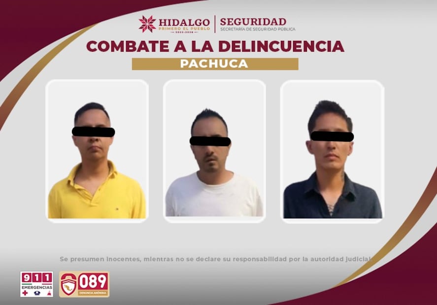 Cae banda ligada a robos domiciliarios en Pachuca | Fotos: SSPH