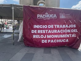 Restauración del Reloj Monumental de Pachuca avanza 50% en su primera fase