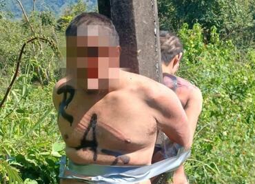 “Amigos de Huejutla” detienen y exhiben a presuntos ladrones ante falta de acción policial