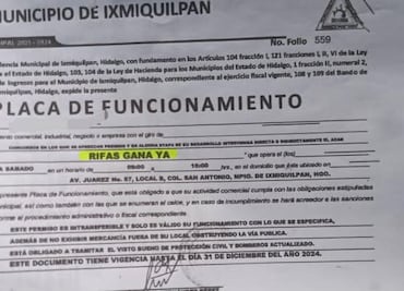 Revocan licencias de Rifas Gana Ya en Ixmiquilpan por presuntas irregularidades