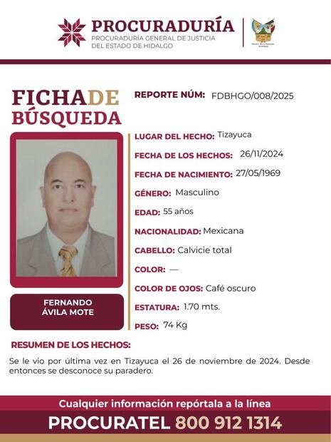 Cateo en Tizayuca permite detener a cuatro personas por homicidio y localizar cuerpo de hombre desaparecido | Ficha búsqueda: PGJEH