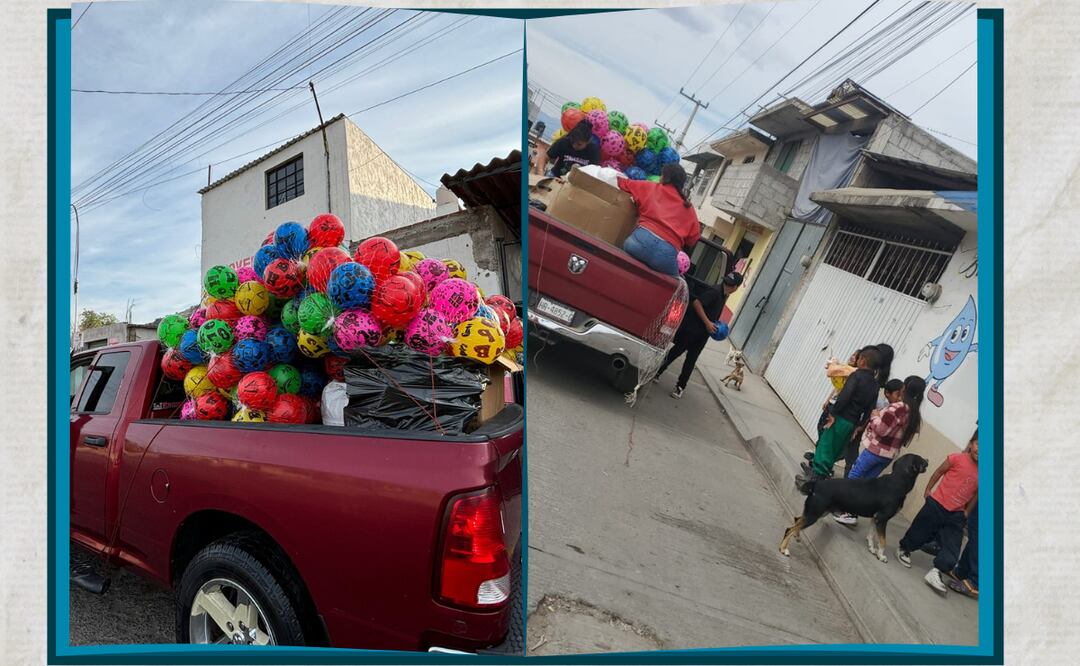 Familias en Tulancingo recorren las calles obsequiando juguetes a los niños; así como cenas de navidad I Foto: Grisel Lira
