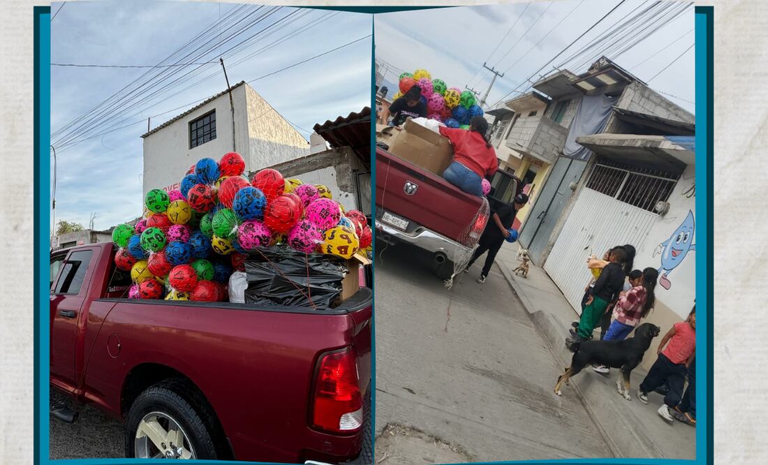 Familias en Tulancingo recorren las calles obsequiando juguetes a los niños; así como cenas de navidad I Foto: Grisel Lira