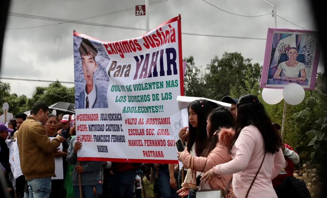 Yair estudiaba en la secundaria Manuel Fernando Soto Pastrana situada en la colonia La Raza de Pachuca | Foto: Luis Soriano