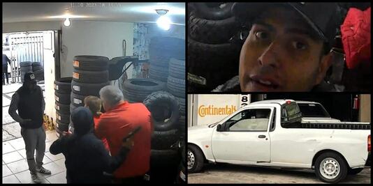 Asaltante revela su identidad en robo a llantera en Pachuca